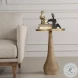 Carys Natural And Antique Brass Accent Table