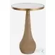 Carys Natural And Antique Brass Accent Table