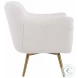 Kavik White Swivel Chair