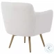 Kavik White Swivel Chair