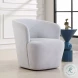 Dune Light Cloud Blue Barrel Swivel Chair