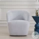 Dune Light Cloud Blue Barrel Swivel Chair