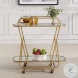 Swain Antique Brass Serving Cart