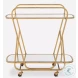 Swain Antique Brass Serving Cart