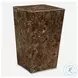 Poe Emperador Brown Marble Accent Table