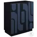 Valeria Glossy Cobalt Blue And Navy 2 Door Accent Cabinet