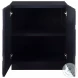 Valeria Glossy Cobalt Blue And Navy 2 Door Accent Cabinet