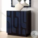 Valeria Glossy Cobalt Blue And Navy 2 Door Accent Cabinet
