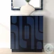 Valeria Glossy Cobalt Blue And Navy 2 Door Accent Cabinet