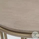 Thalyn Light Oak And Plated Brushed Brass Round Side Table