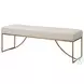 Langston Ivory Leather Bench
