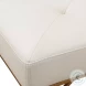 Langston Ivory Leather Bench