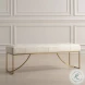 Langston Ivory Leather Bench