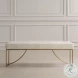 Langston Ivory Leather Bench