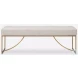 Langston Ivory Leather Bench