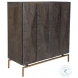 Marionis Ebony And Sleek Gold 2 Door Mindi Accent Cabinet
