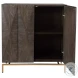 Marionis Ebony And Sleek Gold 2 Door Mindi Accent Cabinet