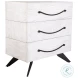 Sufi White And Black 3 Drawer Chest