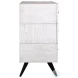 Sufi White And Black 3 Drawer Chest