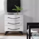 Sufi White And Black 3 Drawer Chest