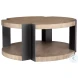 Loressa Brown And Matte Black Industrial Coffee Table