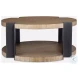 Loressa Brown And Matte Black Industrial Coffee Table