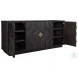 Faulkner Black 4 Door Accent Cabinet