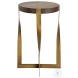 Drayden Dark Chocolate And Brass Accent Table