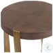 Drayden Dark Chocolate And Brass Accent Table