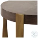 Drayden Dark Chocolate And Brass Accent Table