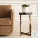 Drayden Dark Chocolate And Brass Accent Table