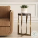 Drayden Dark Chocolate And Brass Accent Table