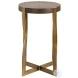 Drayden Dark Chocolate And Brass Accent Table