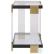 Bendena Satin Black And Brass Side Table