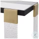 Bendena Satin Black And Brass Side Table