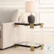Bendena Satin Black And Brass Side Table