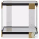 Bendena Satin Black And Brass Side Table