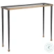 Needlepoint Antique Gold And Black Console Table