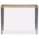 Needlepoint Antique Gold And Black Console Table