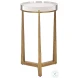Roxas Antique Gold Round Accent Table