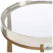 Roxas Antique Gold Round Accent Table