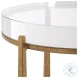 Roxas Antique Gold Round Accent Table