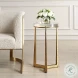Roxas Antique Gold Round Accent Table