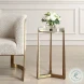 Roxas Antique Gold Round Accent Table