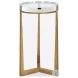 Roxas Antique Gold Round Accent Table