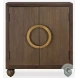 Mayfair Brown And Warm Brass 2 Door Accent Cabinet