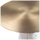 Hollen Gold And White Stone Accent Table