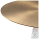 Hollen Gold And White Stone Accent Table