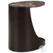 Wellora Chocolate Brown And Black Side Table