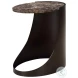 Wellora Chocolate Brown And Black Side Table